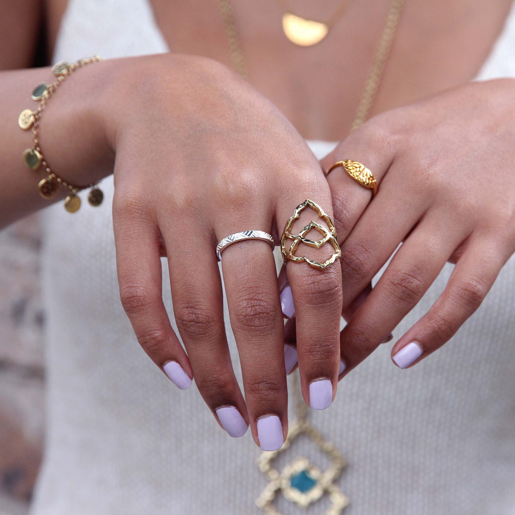 Nelum In Bloom Ring - Silver